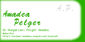 amadea pelger business card